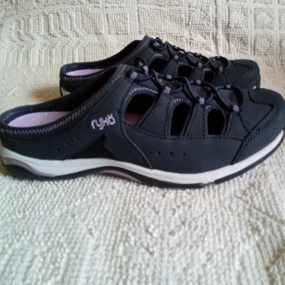 Ryka Women's Navy and Purple Athletic Slip-Ons